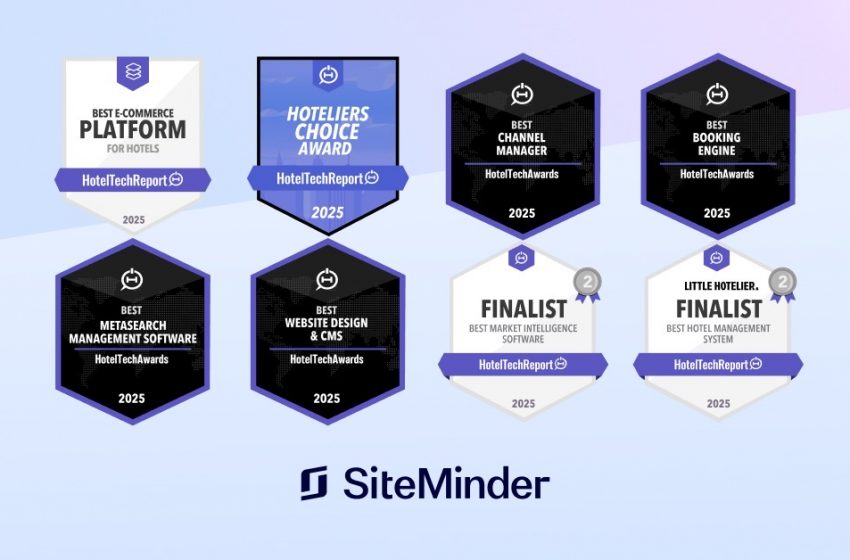  SiteMinder ตอกย้ำความเป็นผู้นำในงาน HotelTechAwards ปี 2568  โดยเฉพาะด้านอีคอมเมิร์ซสำหรับโรงแรม